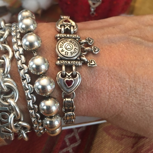 Brighton LOVE IS A HEART BEAT Heart inspirational Necklace Bracelet Earring RARE - Picture 12 of 16